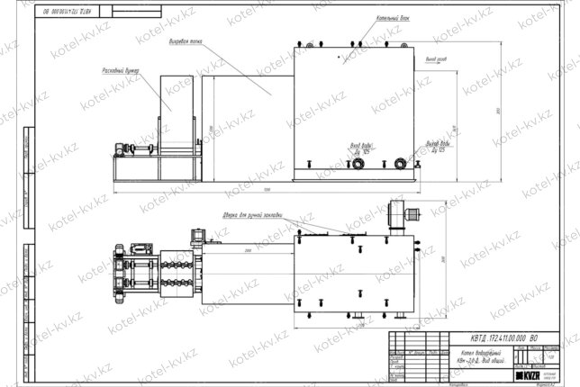 Котел на опилках 2.0 МВт чертеж