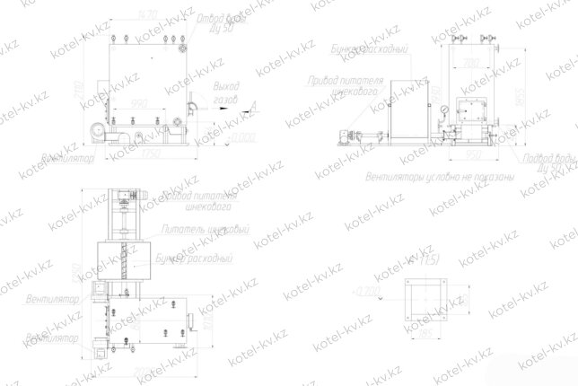 Котел на опилках 250 кВт чертеж