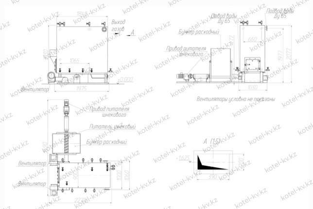 Котел на опилках 400 кВт чертеж