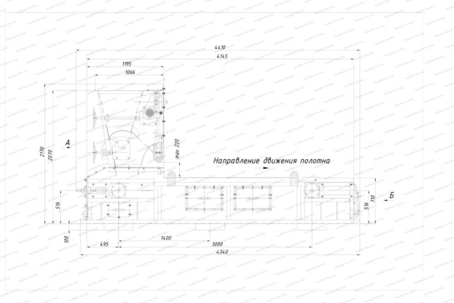 Топка с ленточным полотном ТЛПХ-1.1/3.32 чертеж